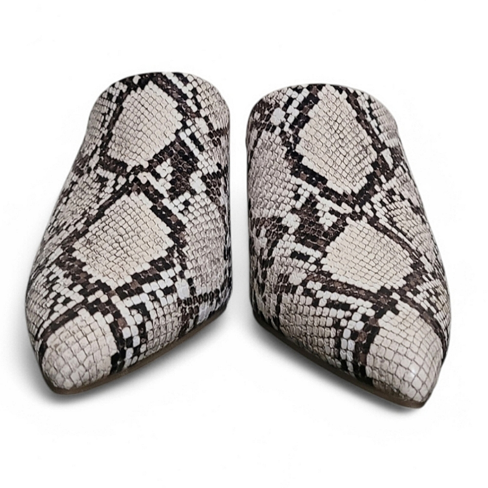 ROHB Willow Cream and Black Mules with Wedge Heel - Picture 6 of 12